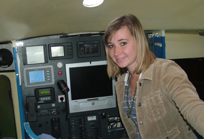 Abby Sunderland with her  installed Vesper Marine AISWatchMate © Vesper Marine http://www.vespermarine.com